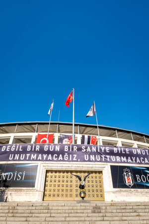 Istanbul, Turkey - November 2021: Besikitas J.K home stadium, Vodafone Stadium, Istanbul, the home...