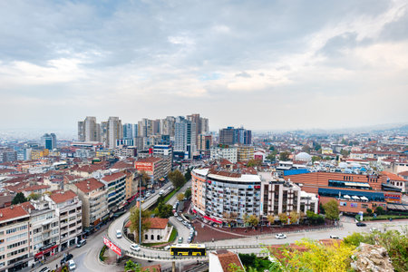 Bursa cityscape aerial view, the view of Bursa city central area. Bursa is the fourth biggest city...