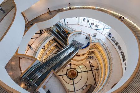 Bangkok, Thailand - December 2021: Bangkok Art and Culture Centre architecture. Bangkok Art and...
