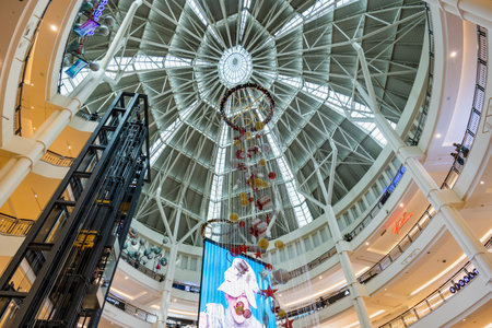 Kuala Lumpur, Malaysia - December 2022: Suria KLCC Mall. Famous landmark shopping located in...