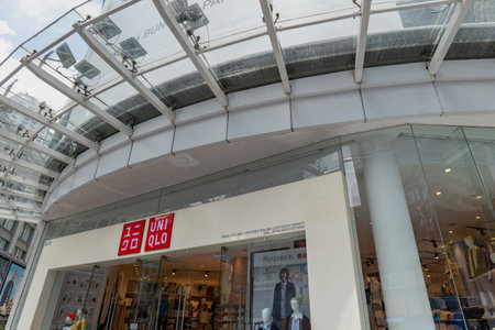 Kuala Lumpur, Malaysia - May 2023: Uniqlo Store front with sign and logo in Kuala Lumpur, Malaysia....