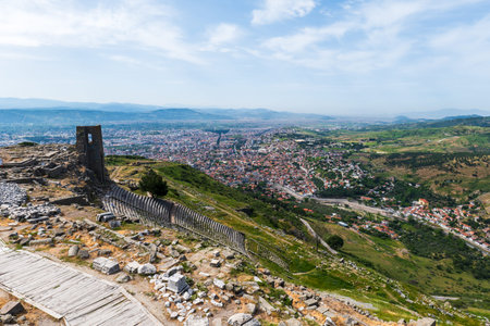 Theatre in Pergamon ancient city archaeological site in Bergama, Turkey