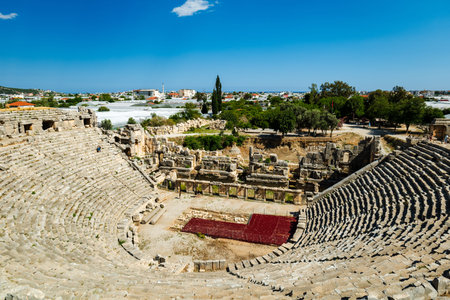 Myra archaeological site with Roman theater in Demre, Turkey. The Ancient City of Myra is especially...