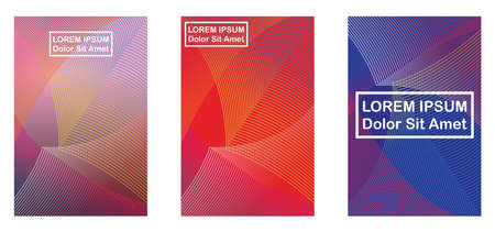 Minimal template . Geometric lines patterns with edges. angels. halftone poster. Banner backgrounds. line shape patterns . header elements. cover templates.のイラスト素材