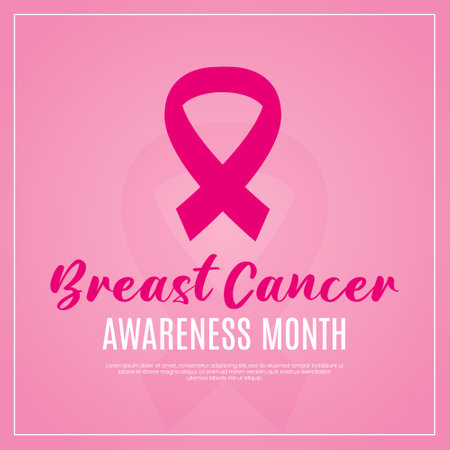 Breast Cancer Awareness Month Campaign. Vector Illustration. Pink Ribbon.のイラスト素材