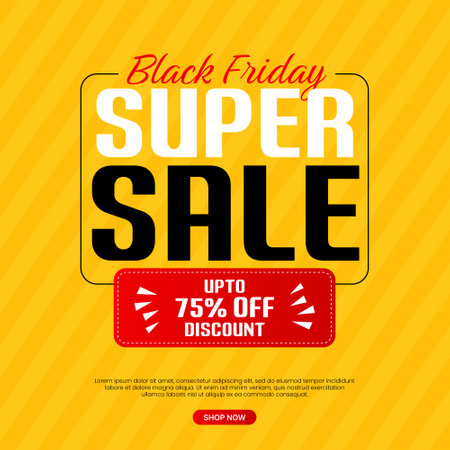 Black Friday Sale banner template design, Big sale special offer. end of season special offer banner. vector illustration.のイラスト素材