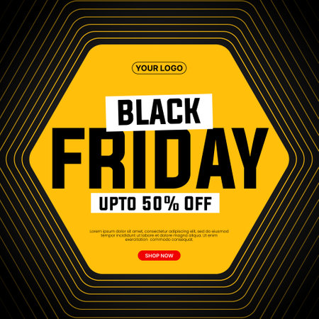 Black friday sale social media post banner eps vector file Black. friday sale promotionのイラスト素材