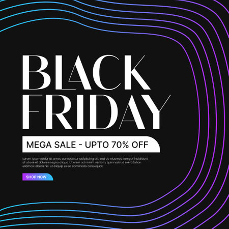 Black friday sale social media post banner eps vector file Black. friday sale promotionのイラスト素材