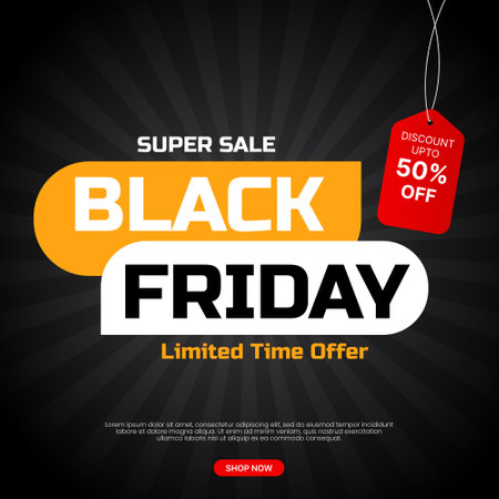 Black friday sale social media post banner eps vector file Black. friday sale promotionのイラスト素材