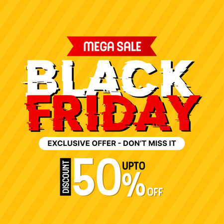 Black friday sale social media post banner eps vector file Black. friday sale promotionのイラスト素材