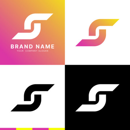 Letter S logo icon design template. Abstract vector logo design. App logo. App icon. Can be used for lettering, business signs, identity of the company.のイラスト素材