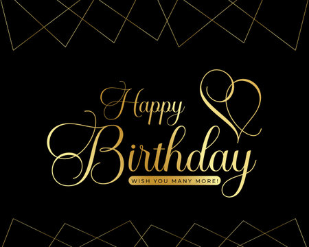 Happy Birthday. Happy birthday handwritten text lettering calligraphy isolated on white background. Vector illustration. Birthday poster designのイラスト素材