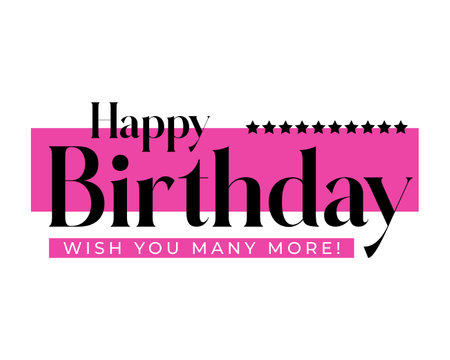 Happy Birthday typography vector design for greeting cards, posters and banners.のイラスト素材