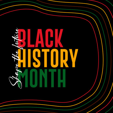 Black history month celebrate. Black history month lettering with colorful vector illustration design. Black history monthのイラスト素材