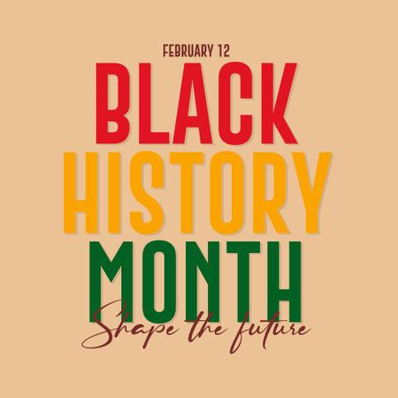 Black history month celebrate. Black history month lettering with colorful vector illustration design. Black history monthのイラスト素材