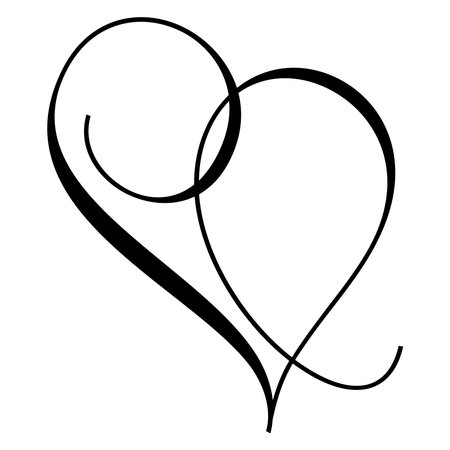 Heart vector illustration. Decorative heart icon vector illustration graphic design elementのイラスト素材