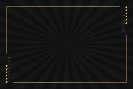 Black luxury background with golden border. Black texture background. Golden border, frame, vector background with copy space.のイラスト素材