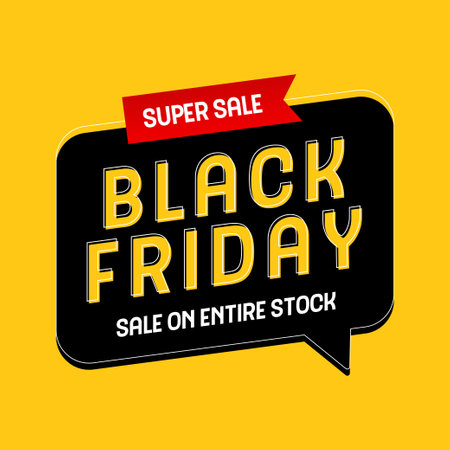 Black Friday sale banner design template. Special offer. Vector illustration.のイラスト素材