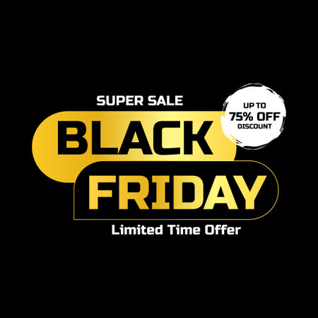 Black Friday sale banner design template. Big sale special offer. Vector illustration.のイラスト素材