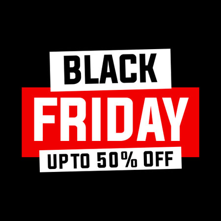Black Friday sale banner template design. Big sale special offer. Vector illustration.のイラスト素材