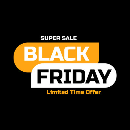 Black Friday sale banner design template. Special offer. Vector illustration.のイラスト素材