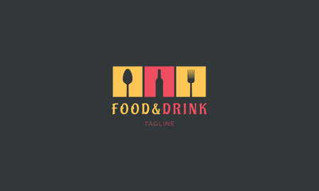City Food Restaurant Logo Design Vectorのイラスト素材