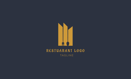 City Food Restaurant Logo Design Vectorのイラスト素材