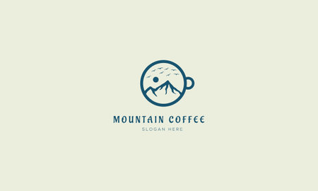 Coffee Logo Design Template, Minimal coffee logo Vectorのイラスト素材