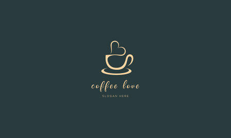 Run coffee Logo Design Vector Template.のイラスト素材