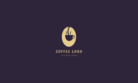 Run coffee Logo Design Vector Template.のイラスト素材