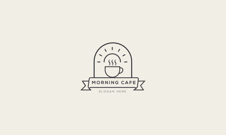 Run coffee Logo Design Vector Template.のイラスト素材