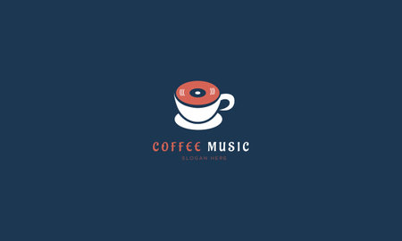 Run coffee Logo Design Vector Template.のイラスト素材