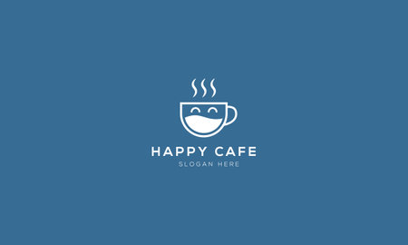 Run coffee Logo Design Vector Template.のイラスト素材