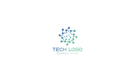 Technology Digital Logo Design Template, Tech, Cpu, Chip, Electronic Logo Template Minimal Tech Logoのイラスト素材