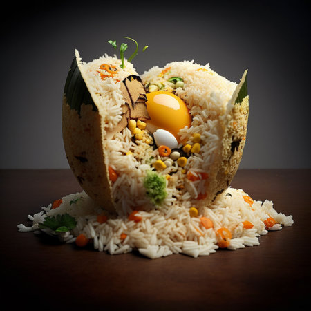 Stir Fried Rice Made by AI.の素材