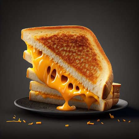 A sandwich made with grilled cheese. Generative By AIの素材