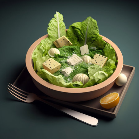 A salad called Caesar Salad. Generative By AIの素材