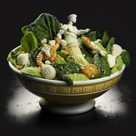 A salad called Caesar Salad. Generative By AIの素材