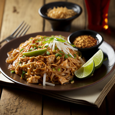 Popular Thai food. made by AI.の素材