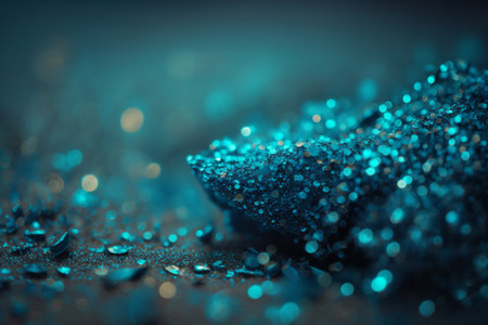 A abstract defocused background, there is shiny blue glitter. AIの素材