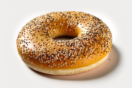 A bagel on a white background. AIの素材