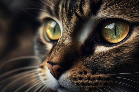 A close up shot of a cat. AIの素材