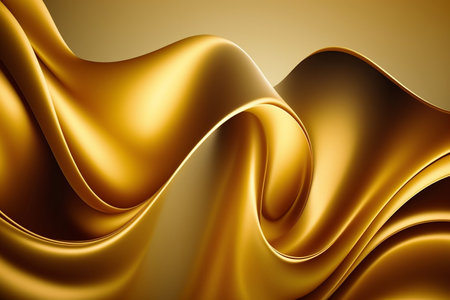 Background of Golden Silk Waves. AIの素材