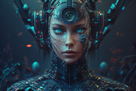 Futuristic 4K Image of Artificial Intelligence. AIの素材