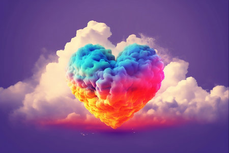 Heartfelt Rainbow Cloud Generative AIの素材