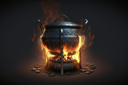 Flaming Brazier. AIの素材