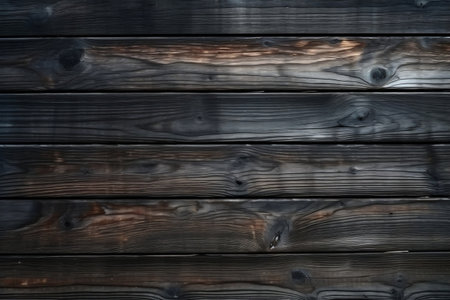 Rustic Three-Dimensional Dark Wooden Texture as Wood Background AIの素材