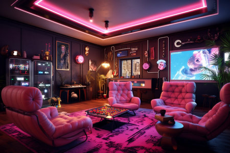 Interior of a Gaming Roomの素材