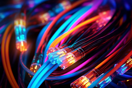 Colored Electric Cables and LED Optical Fiberの素材