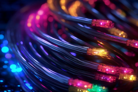 Colored Electric Cables and LED Optical Fiberの素材